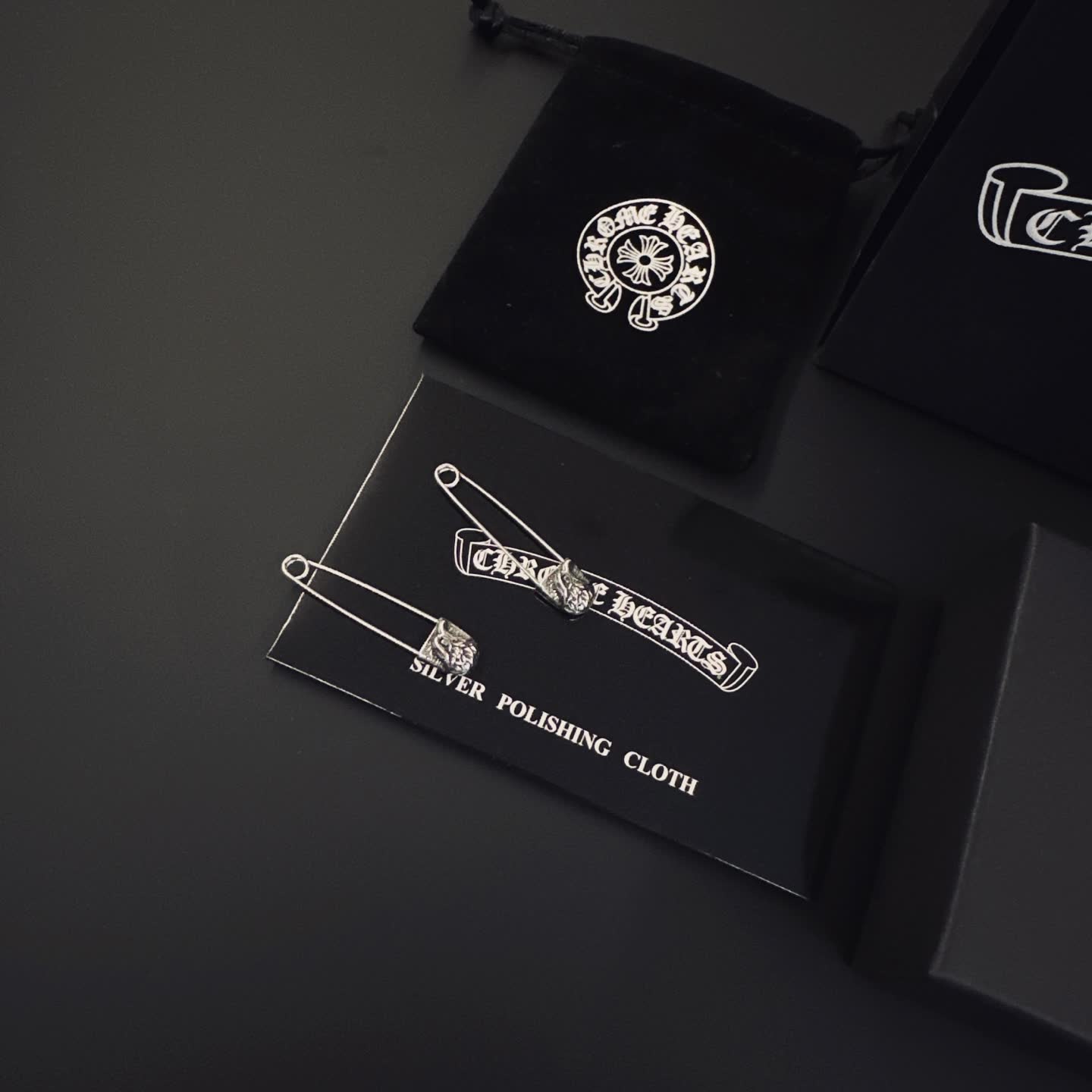 Chrome Hearts Silver Safety Pins